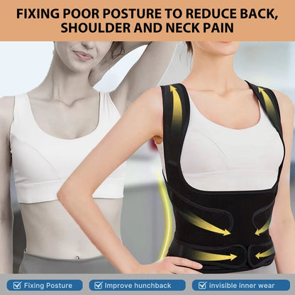 Premium Back Brace and Posture Corrector for Men and Women - Relieve Pain and Improve Posture