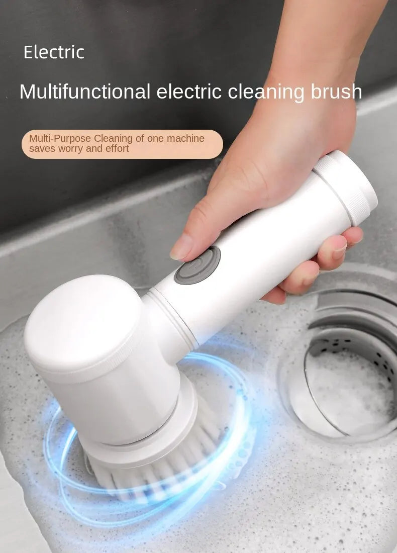 Multi-functional Electric Cleaning Brush for Kitchen and Bathroom - Wireless Handheld Power Scrubber for Dishes, Pots, and Pans