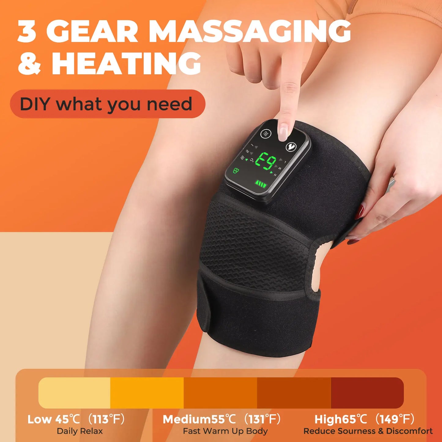 Electric Knee Heat & Massager, your go-to solution for targeted relief and relaxation.